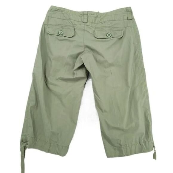 Nike Cargo Capri Pants Medium Drawstring Army Green - Picture 5 of 9